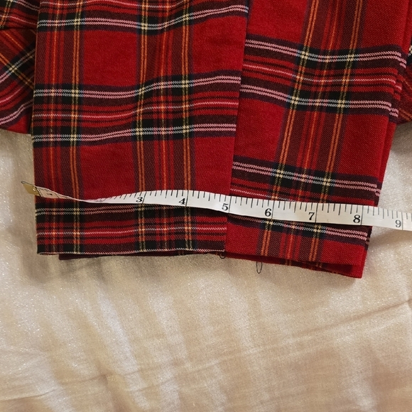 Jones New York Red Plaid Pull On Slim Leg - Picture 10 of 12